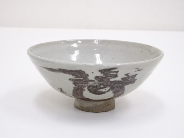 JAPANESE TEA CEREMONY / TEA BOWL CHAWAN / IRON PAINTING / ARTISAN WORK 